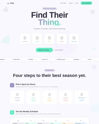 Tween (10-13) Products & Booking Website Template