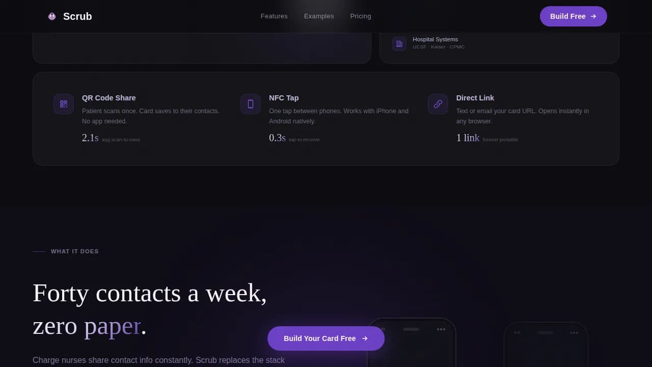 Connect — Digital Nurse Card Landing Page Template