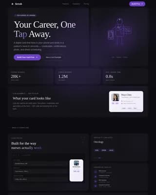 Connect — Digital Nurse Card Landing Page Template