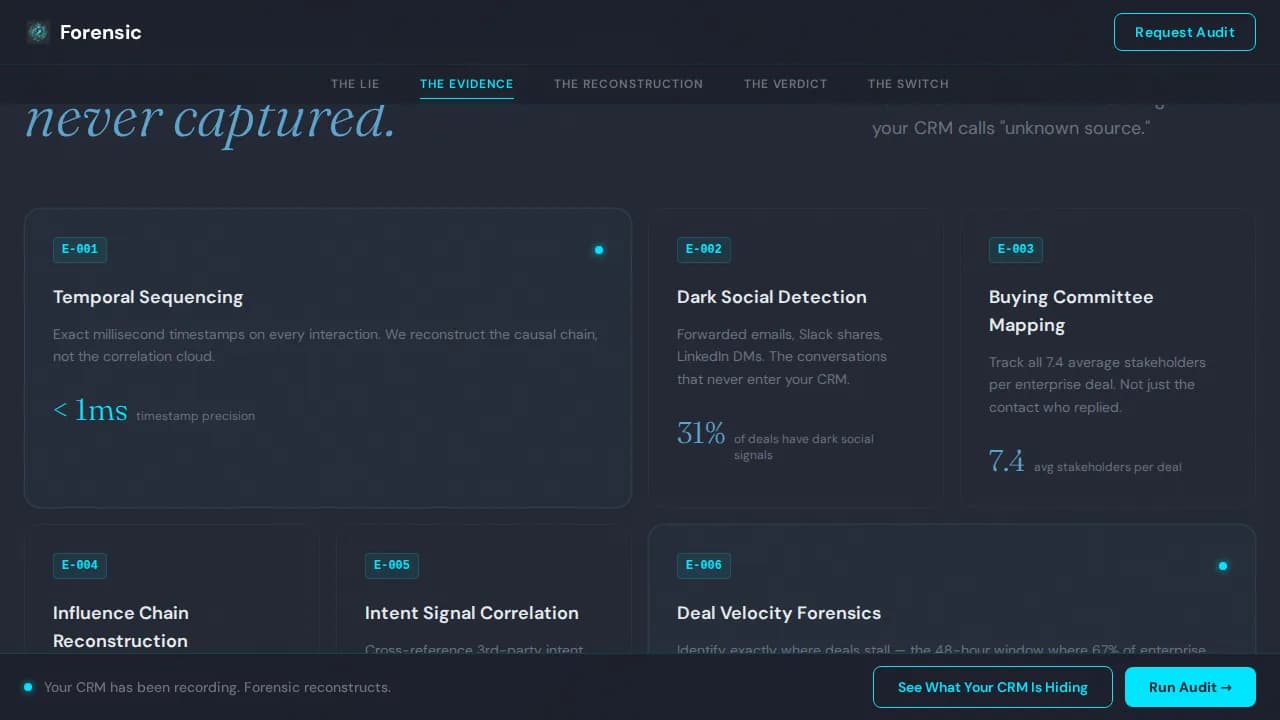 Forensic - Reconstruct Truth CRM Landing Page Template
