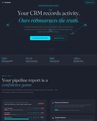 Forensic - Reconstruct Truth CRM Landing Page Template