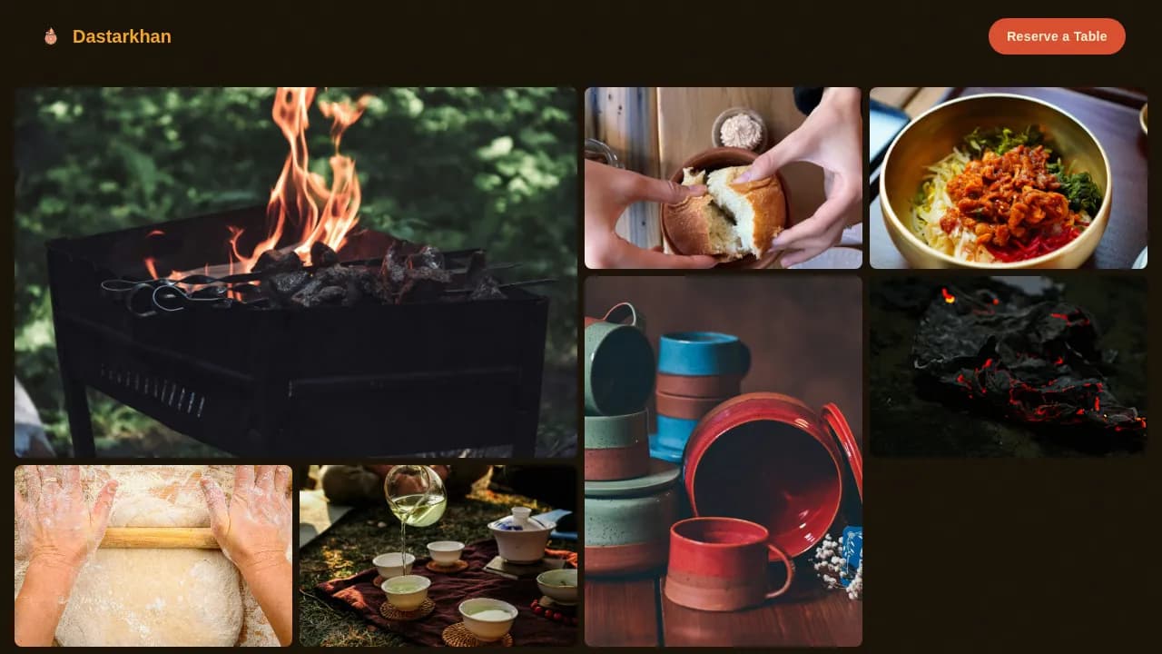 Dastarkhan — Premium Central Asian Dining Landing Page Template