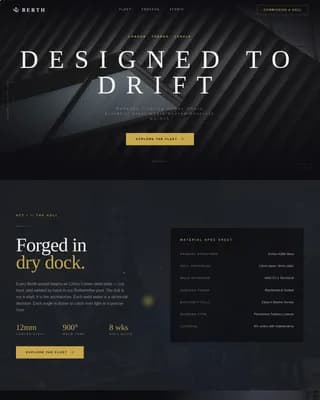 Berth — Innovative Marine Design Landing Page Template