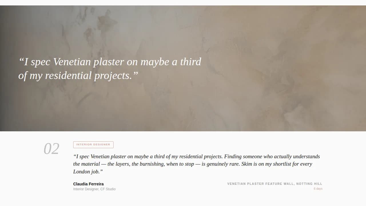 Finish — Master Plaster Contractor Landing Page Template