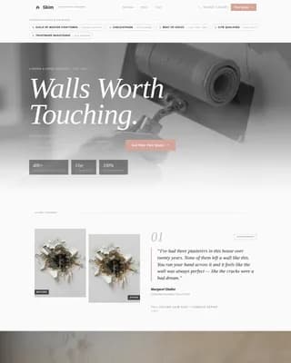 Finish — Master Plaster Contractor Landing Page Template