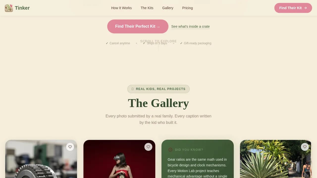 Buildkit — Maker Discovery Experience Landing Page Template