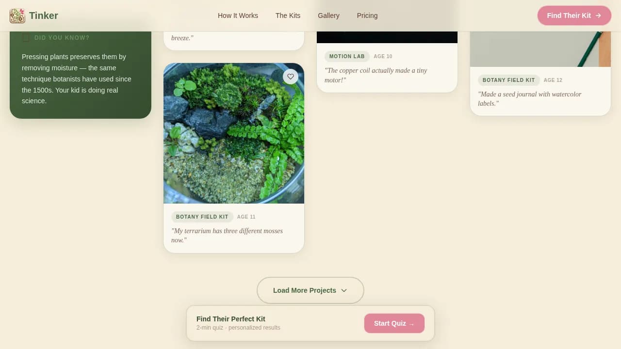 Buildkit — Maker Discovery Experience Landing Page Template