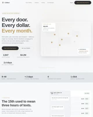 Collect - Smart Rent Collection Landing Page Template