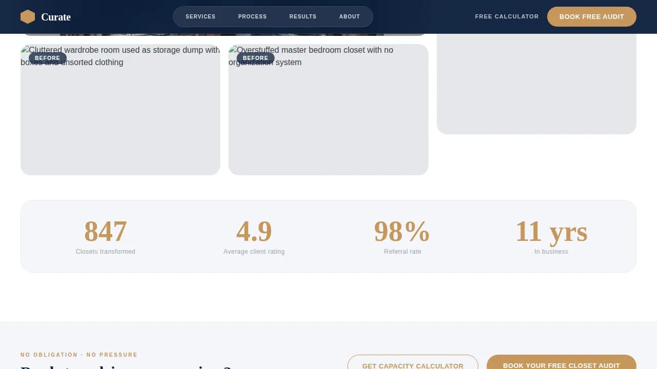 Organize — Expert Wardrobe Transformation Landing Page Template
