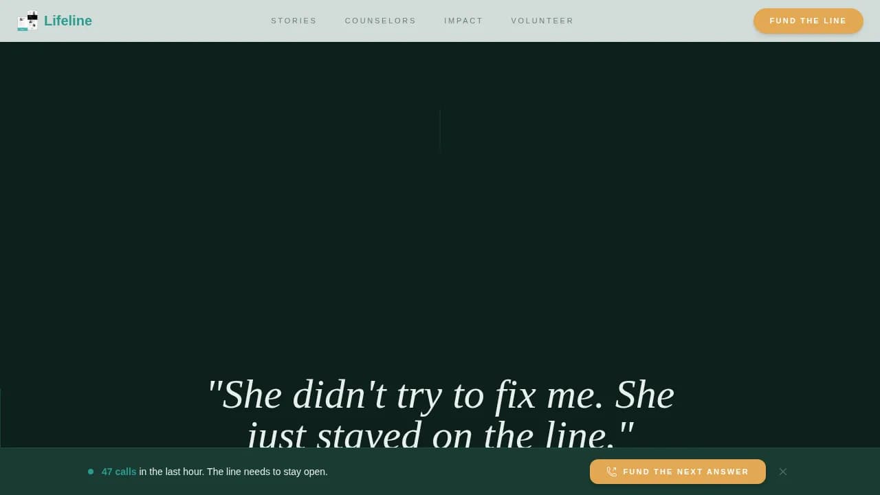 Beacon — Immediate Crisis Support Landing Page Template