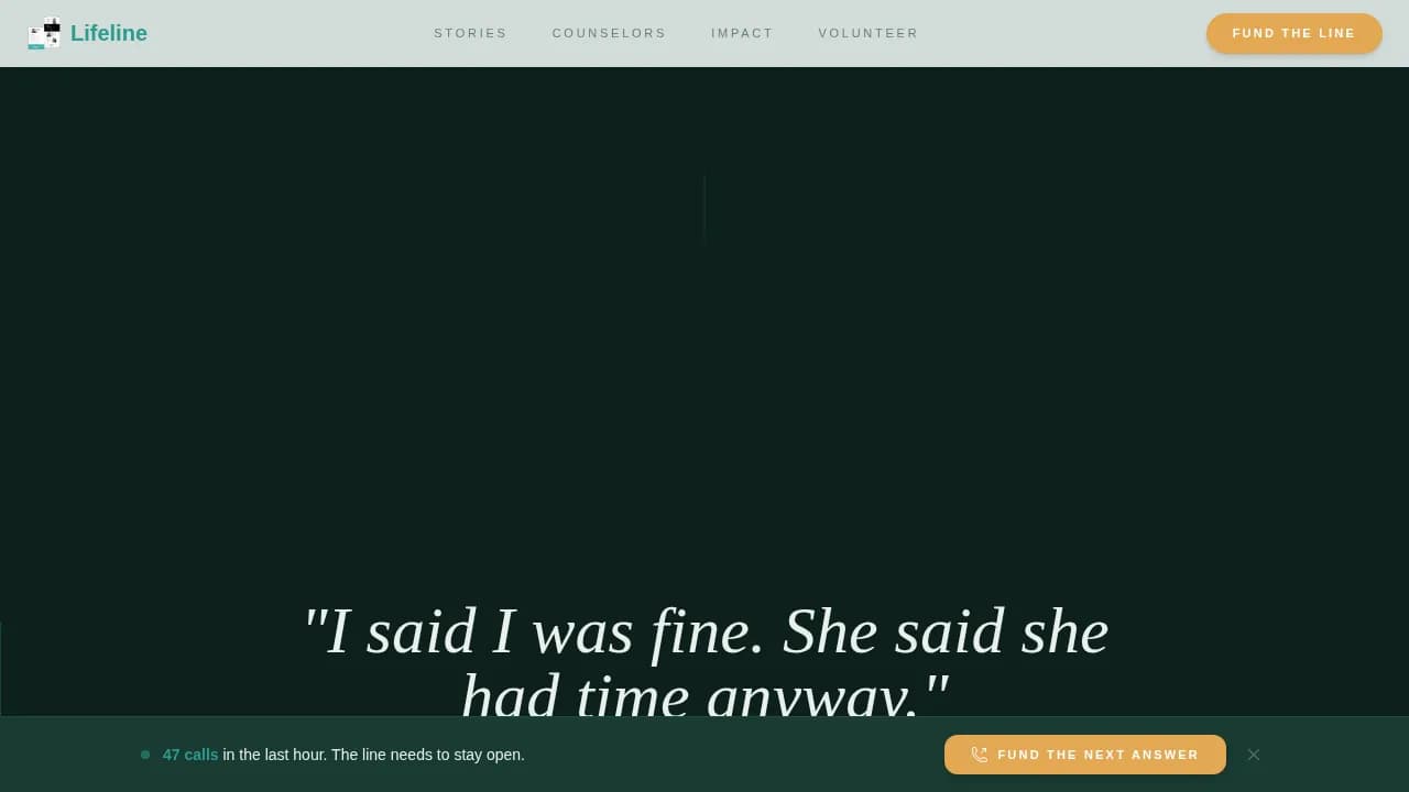 Beacon — Immediate Crisis Support Landing Page Template