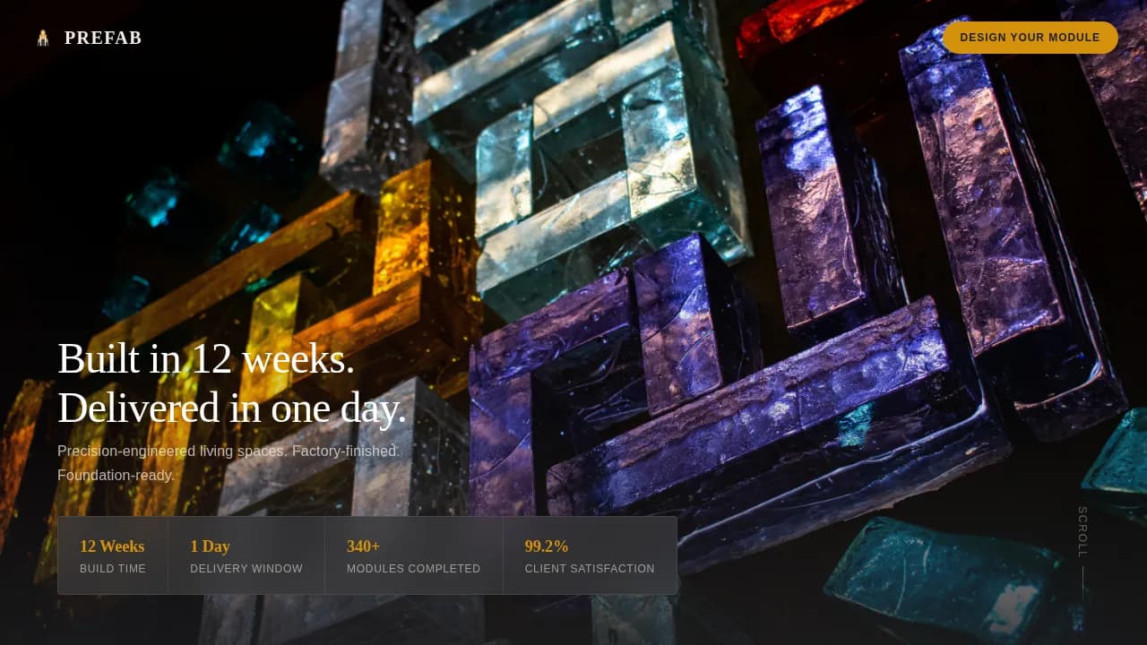 Modular — Innovative Prefabricated Housing Landing Page Template