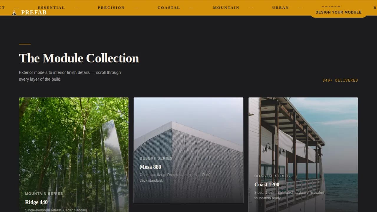 Modular — Innovative Prefabricated Housing Landing Page Template