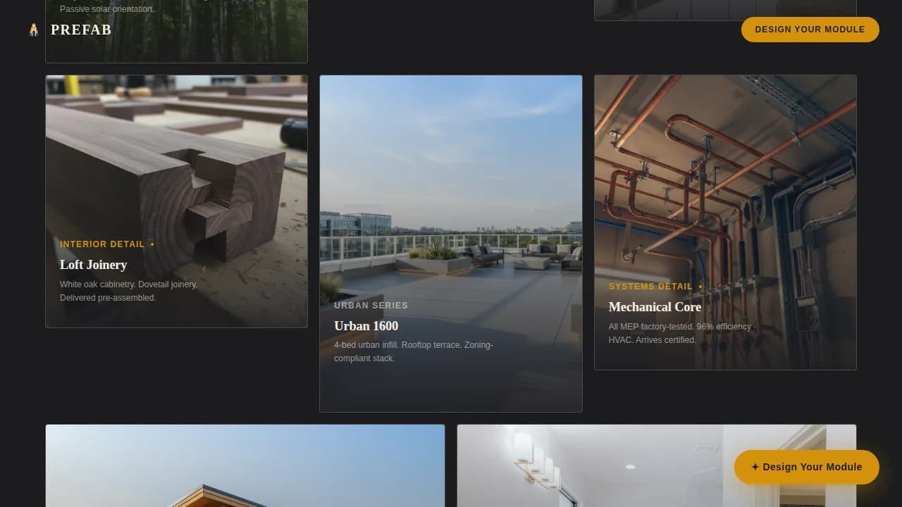 Modular — Innovative Prefabricated Housing Landing Page Template
