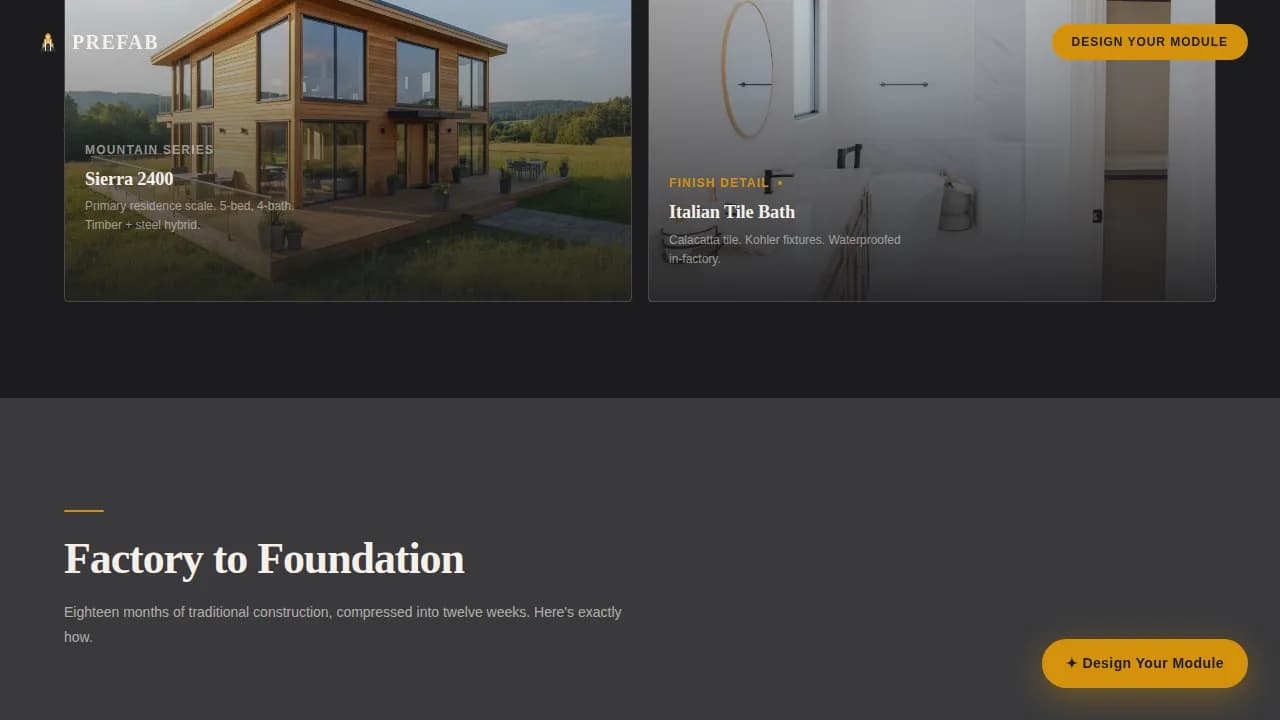 Modular — Innovative Prefabricated Housing Landing Page Template