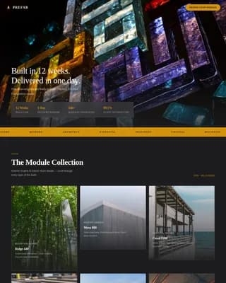 Modular — Innovative Prefabricated Housing Landing Page Template
