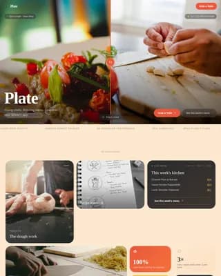 Flavour — Youth Restaurant Showcase Landing Page Template