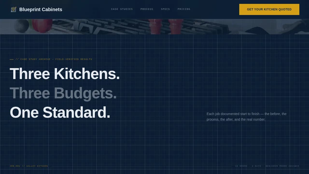 Blueprint — Premium Kitchen Painting Landing Page Template