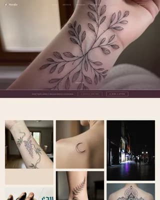 Inkline — Minimalist Tattoo Portfolio Landing Page Template