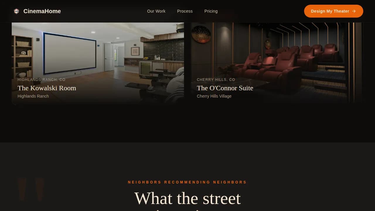 Silverscreen — Luxury Home Theater Landing Page Template