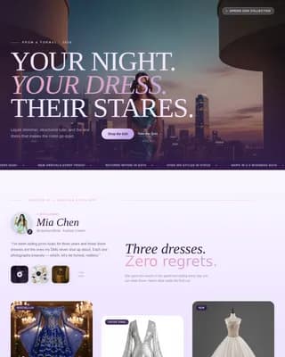 Gown — Elegant Formal Attire Landing Page Template