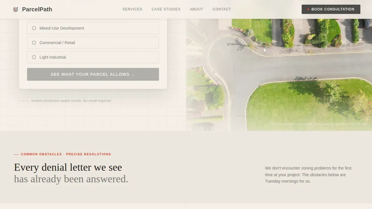 Plat - Precision Zoning Feasibility Landing Page Template