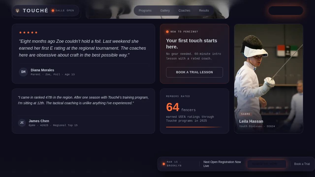 Fencing Reviews Website Template