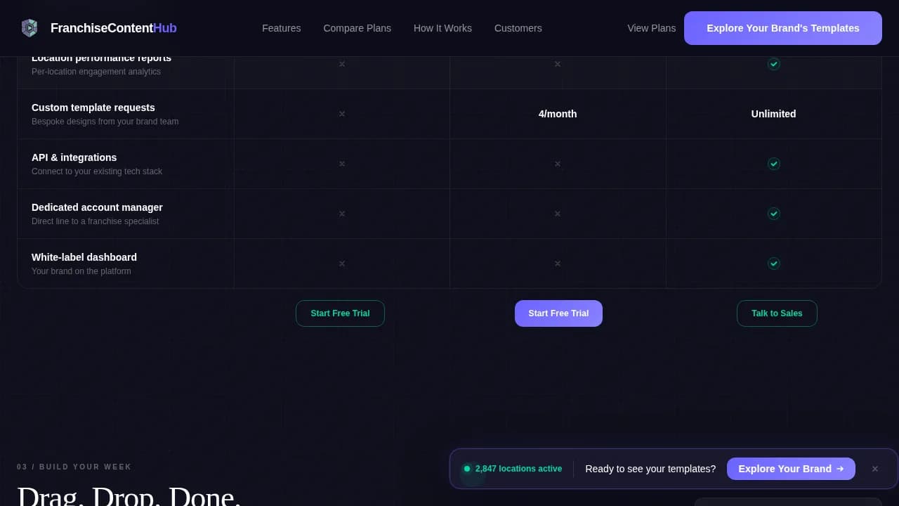 Brandstream — Franchise Social Command Landing Page Template