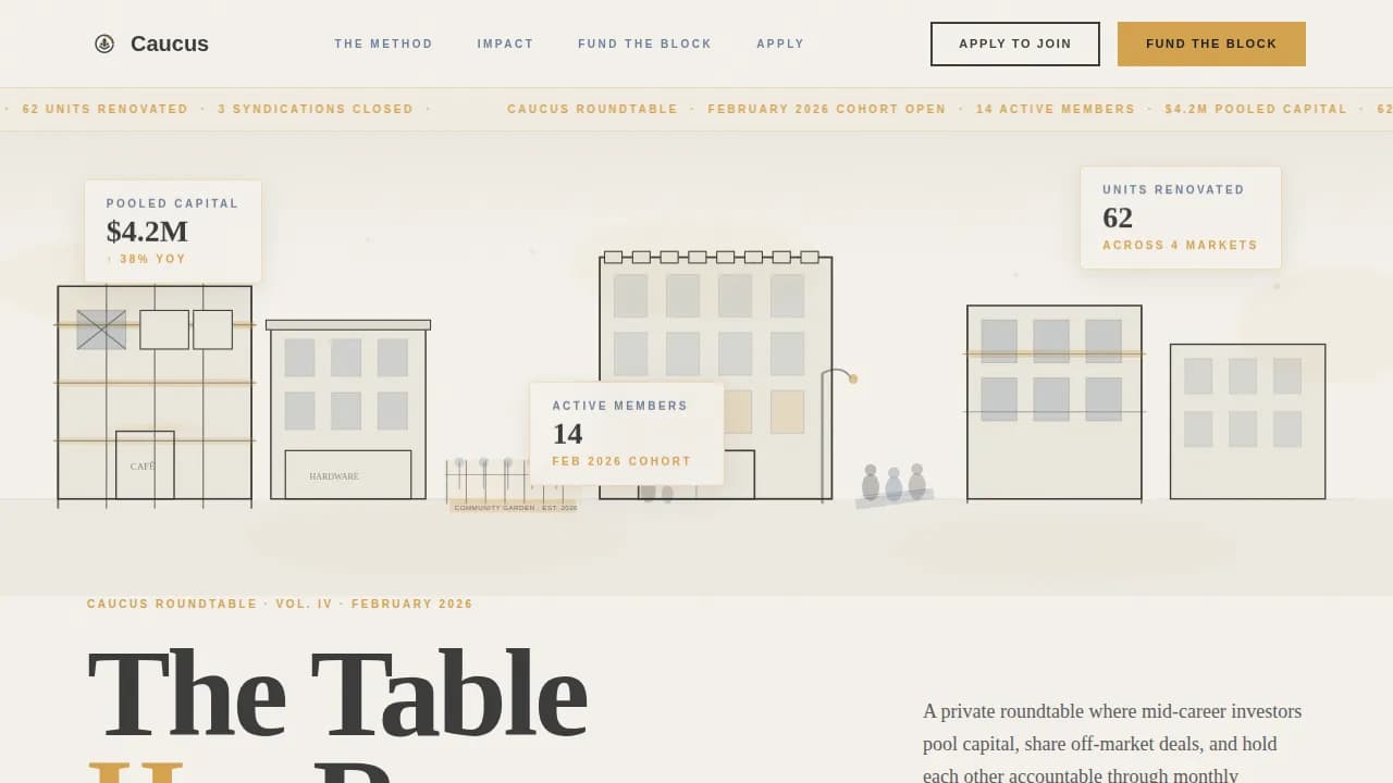 Roster — Real Estate Investor Landing Page Template