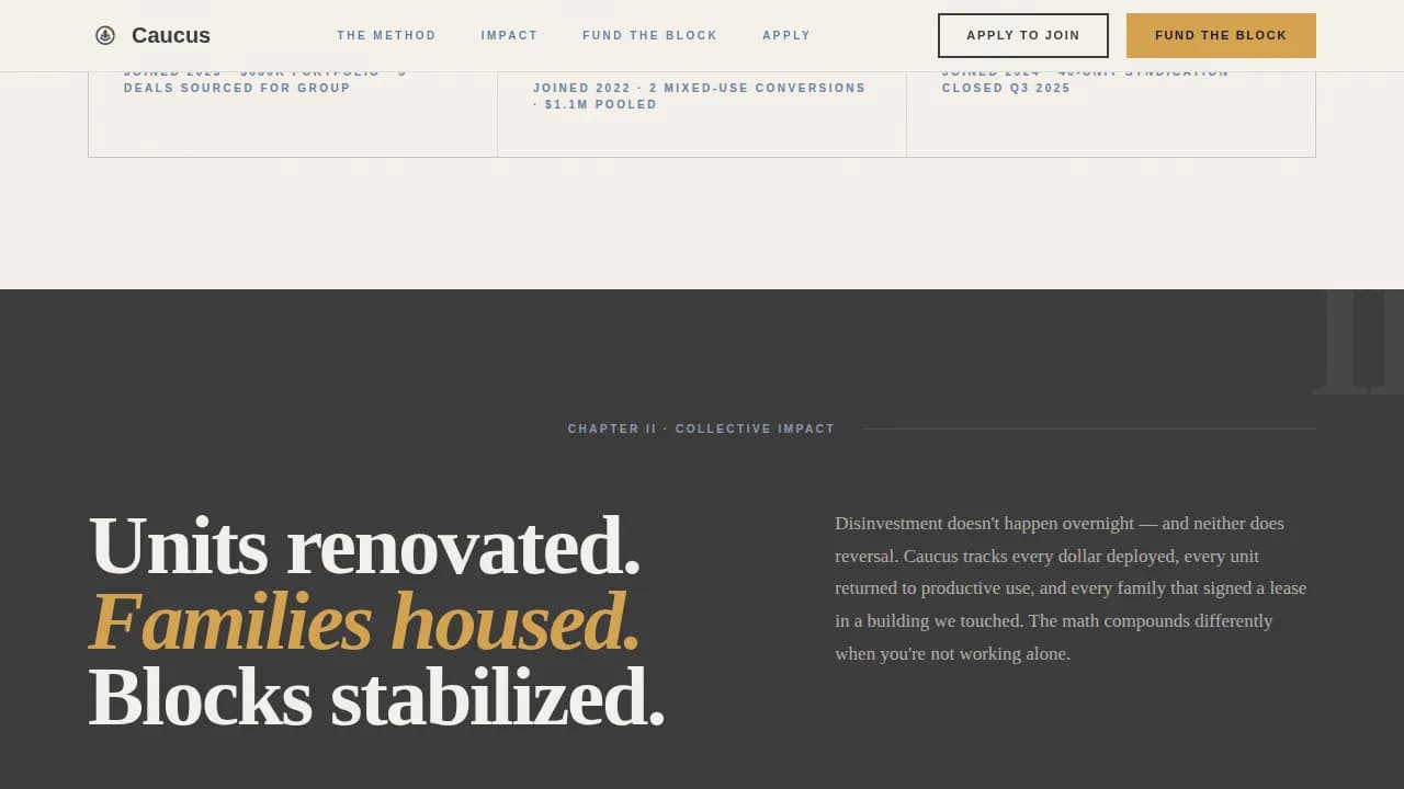 Roster — Real Estate Investor Landing Page Template