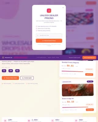 Impulse — Wholesale Flash Promotions Landing Page Template