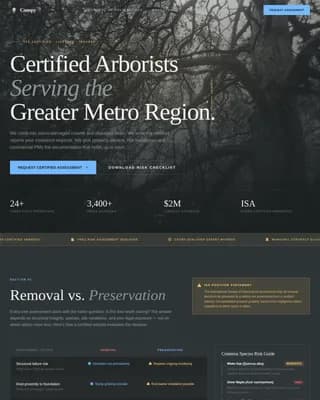 Canopy — Risk Arborist Landing Page Template