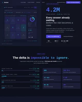 Docket — Intelligent Legal Compliance Landing Page Template