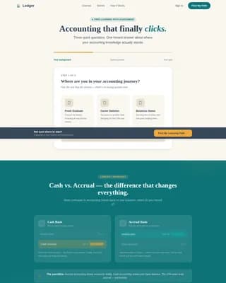 Ledger — Guided Accounting Education Landing Page Template