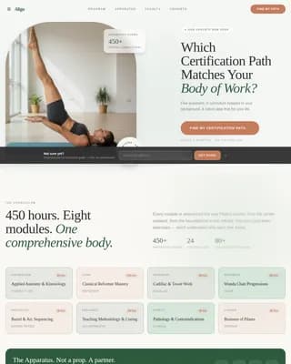 Zenflow — Certified Pilates Discovery Landing Page Template