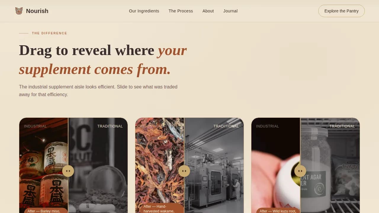Sustain — Premium Whole Grain Supplement Landing Page Template