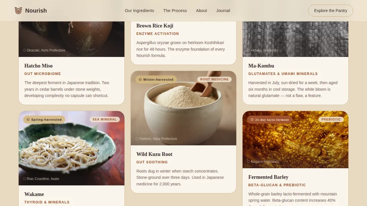 Sustain — Premium Whole Grain Supplement Landing Page Template