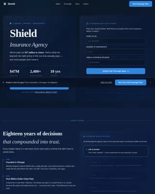 Insurance Coverage Gap Calculator & Assessment Website Template