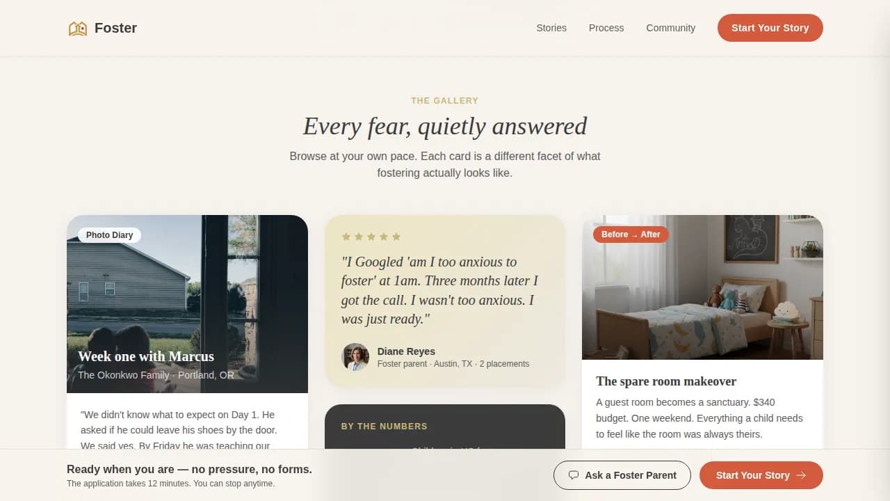 Foster - Warm Playful Community Landing Page Template