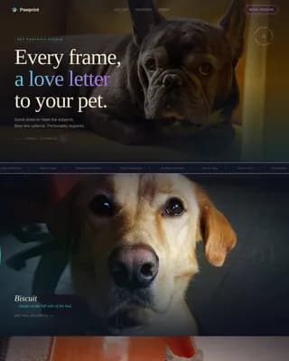 Capture — Authentic Pet Photography Landing Page Template