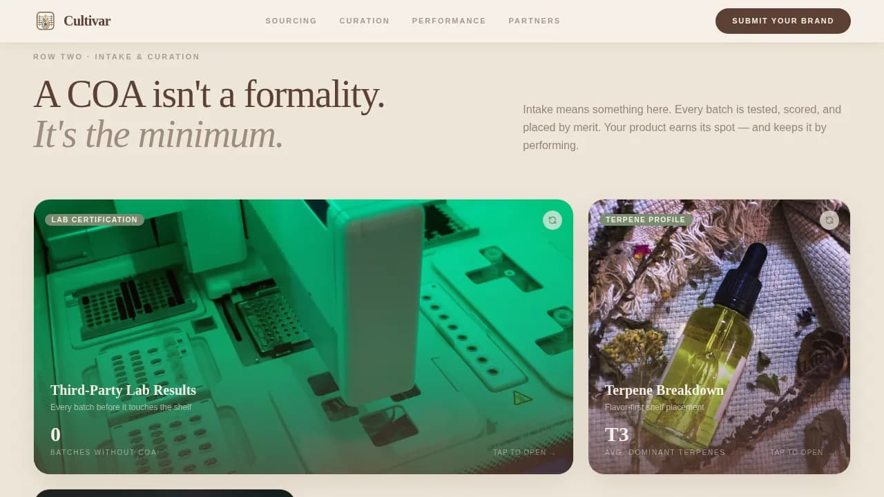 Harvest — Ethical Cannabis Dispensary Landing Page Template