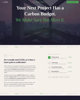 Validate — Eco Building Certification Landing Page Template
