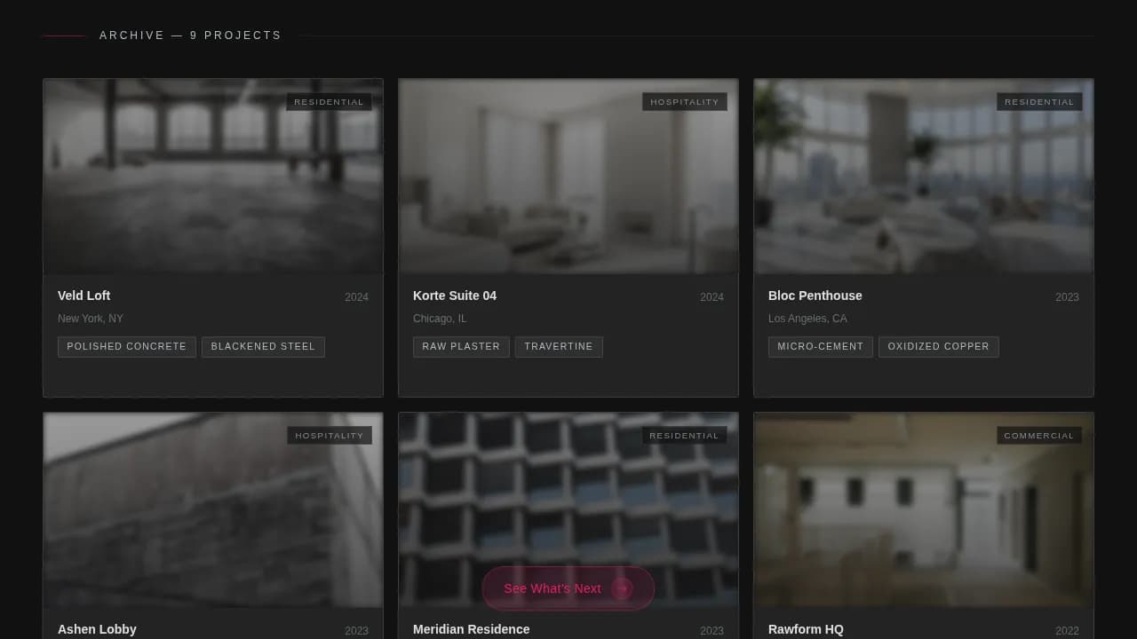 Interior Design Studio Maintenance & Project Archive Website Template
