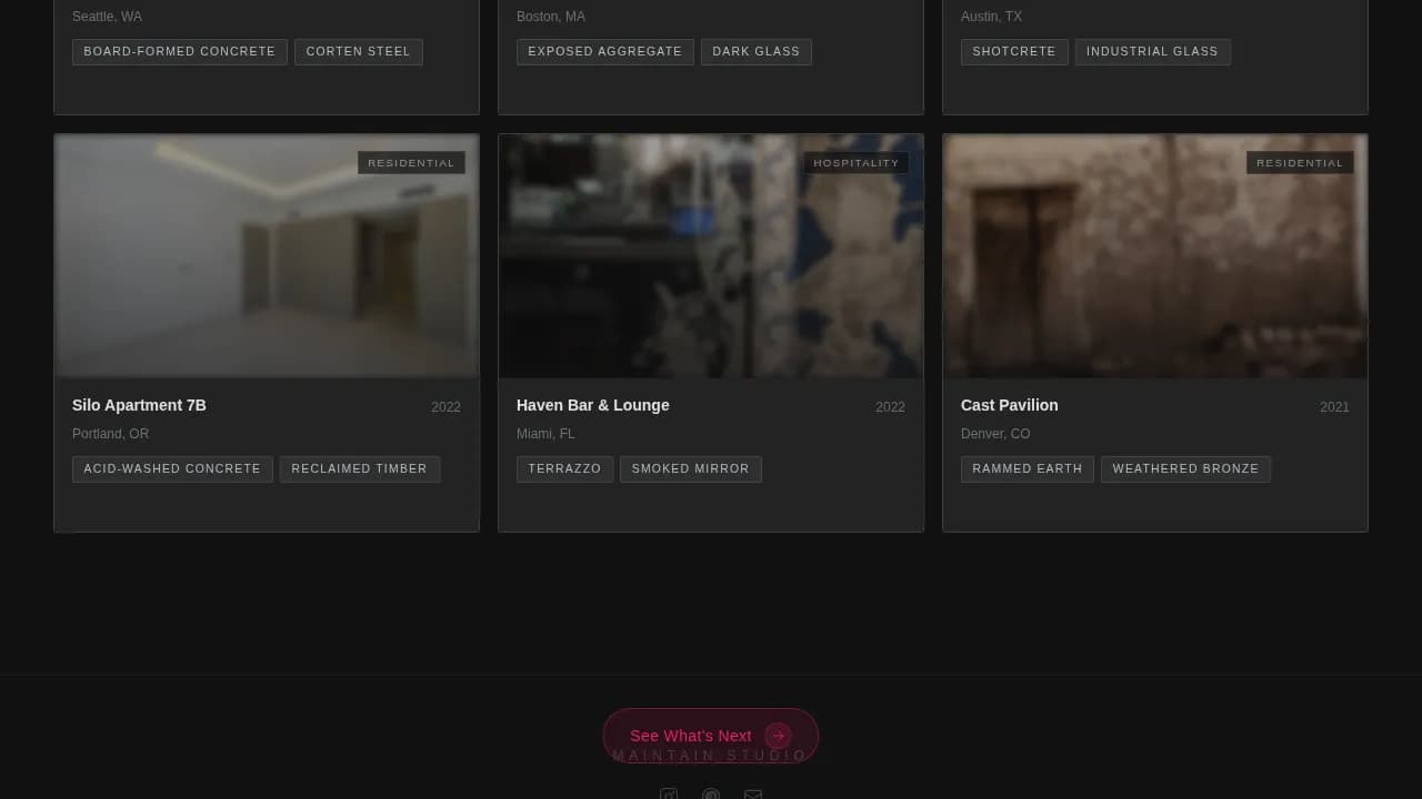 Interior Design Studio Maintenance & Project Archive Website Template