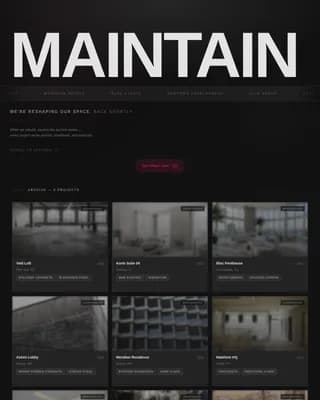 Interior Design Studio Maintenance & Project Archive Website Template