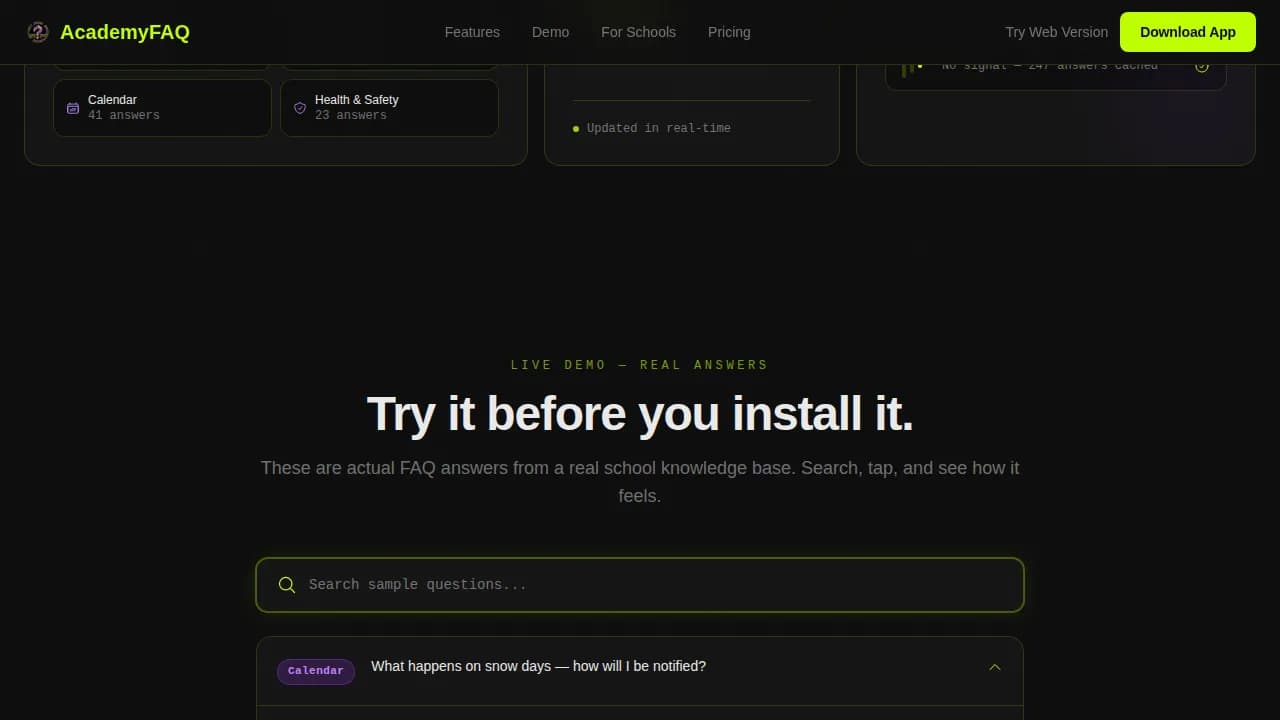 Guide — Instant Parent FAQ Resource Landing Page Template