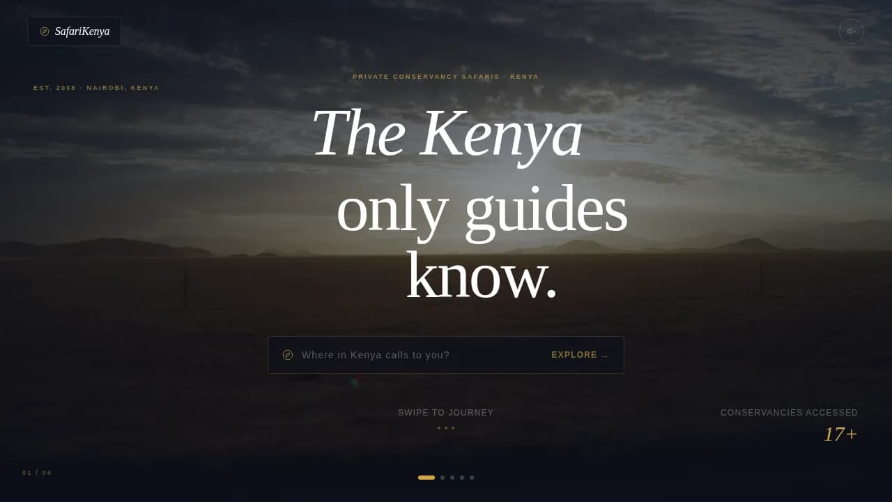 Explore — Premium Kenya Tours Landing Page Template