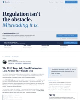 Govern — Trusted Federal Compliance Landing Page Template