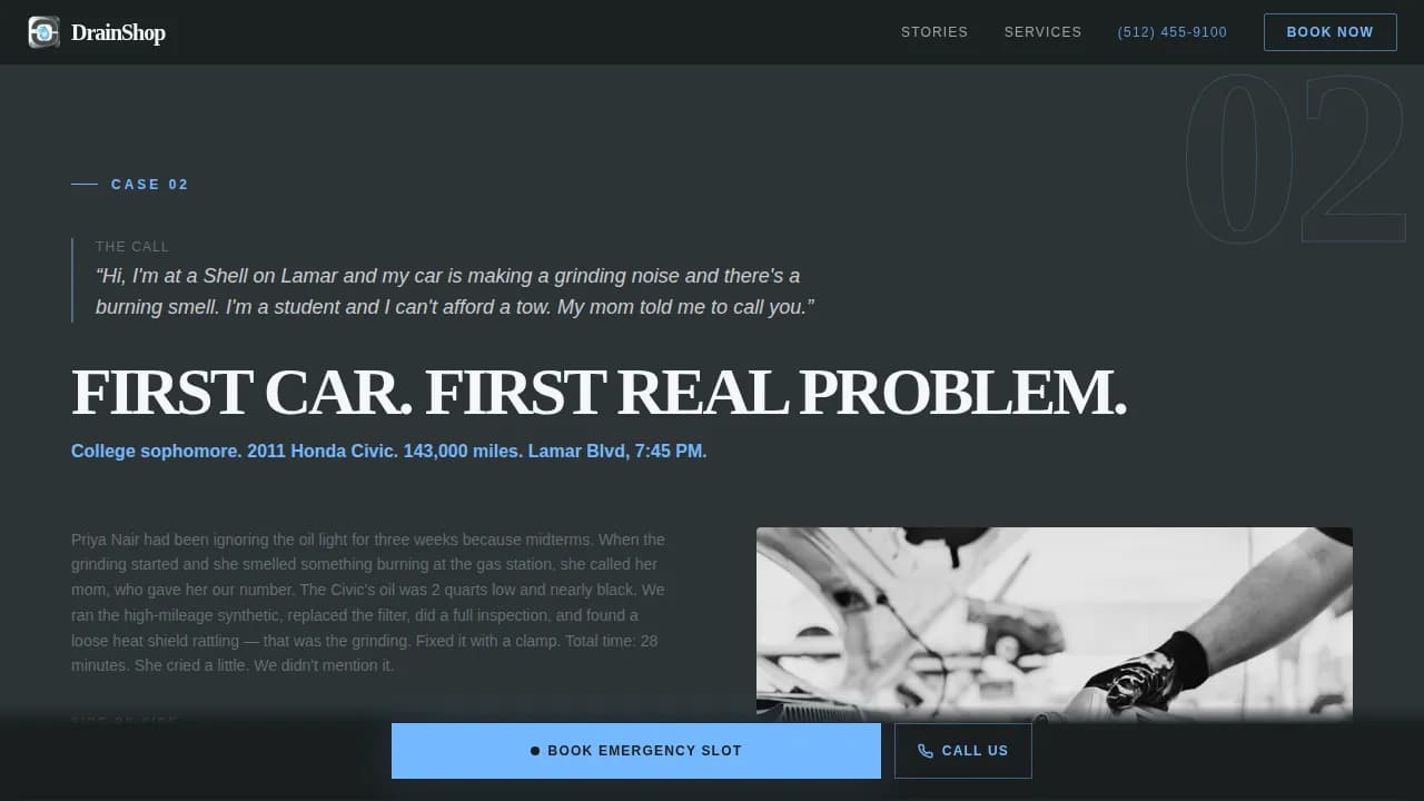 Swift — Quick Oil Change Comparison Landing Page Template