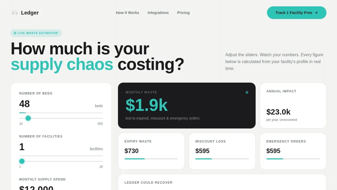 Track — Intelligent Senior Care Supply Landing Page Template